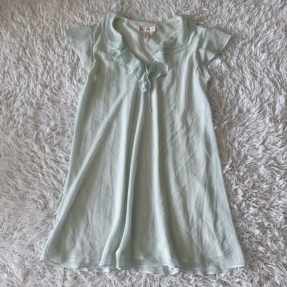 Vintage Oscar de la Renta Pink Label Polka Dot Nightie Babydoll Dress Size L - Picture 6 of 7